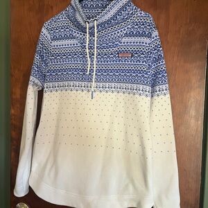 Vineyard Vines Blue and White Womens cowl